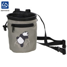 bulk compact panda climbing chalk bag with adjustable belt